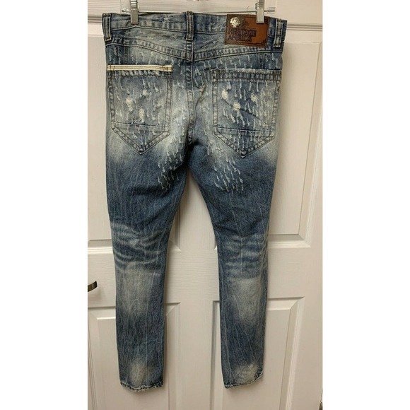 The Heritage By America 1776 Ripped Distressed Denim Jeans Size 34x33 FS Charity - Picture 7 of 12